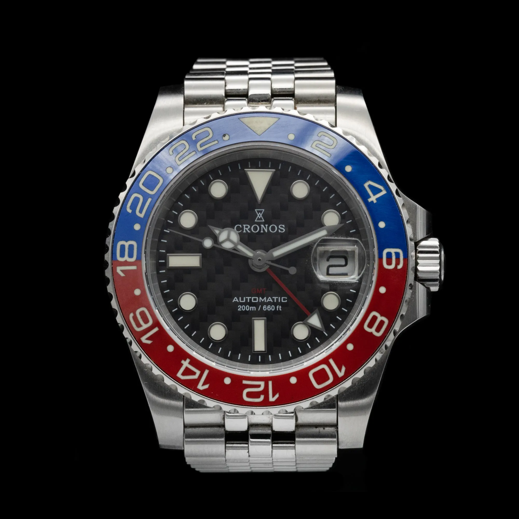 Cronos - GMT Stainless Steel 'Pepsi'