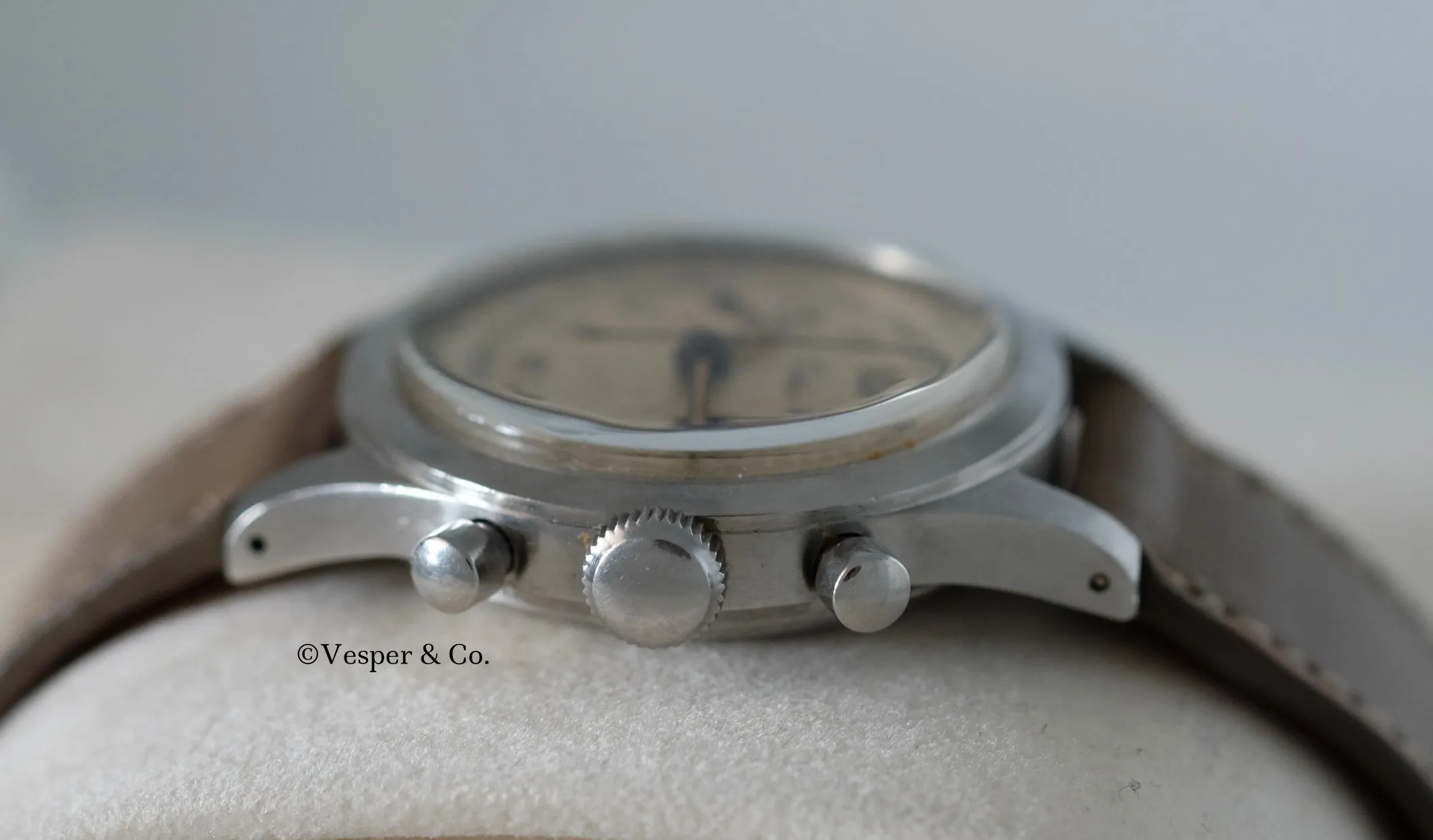 Croton Clamshell Chronograph with Tachometer and Telemeter Scales