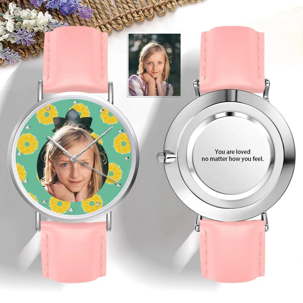 Custom Photo Watch Pineapple Watch Cute Fruit Watch Gift for Her