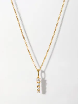 Dainty diamond drop necklace