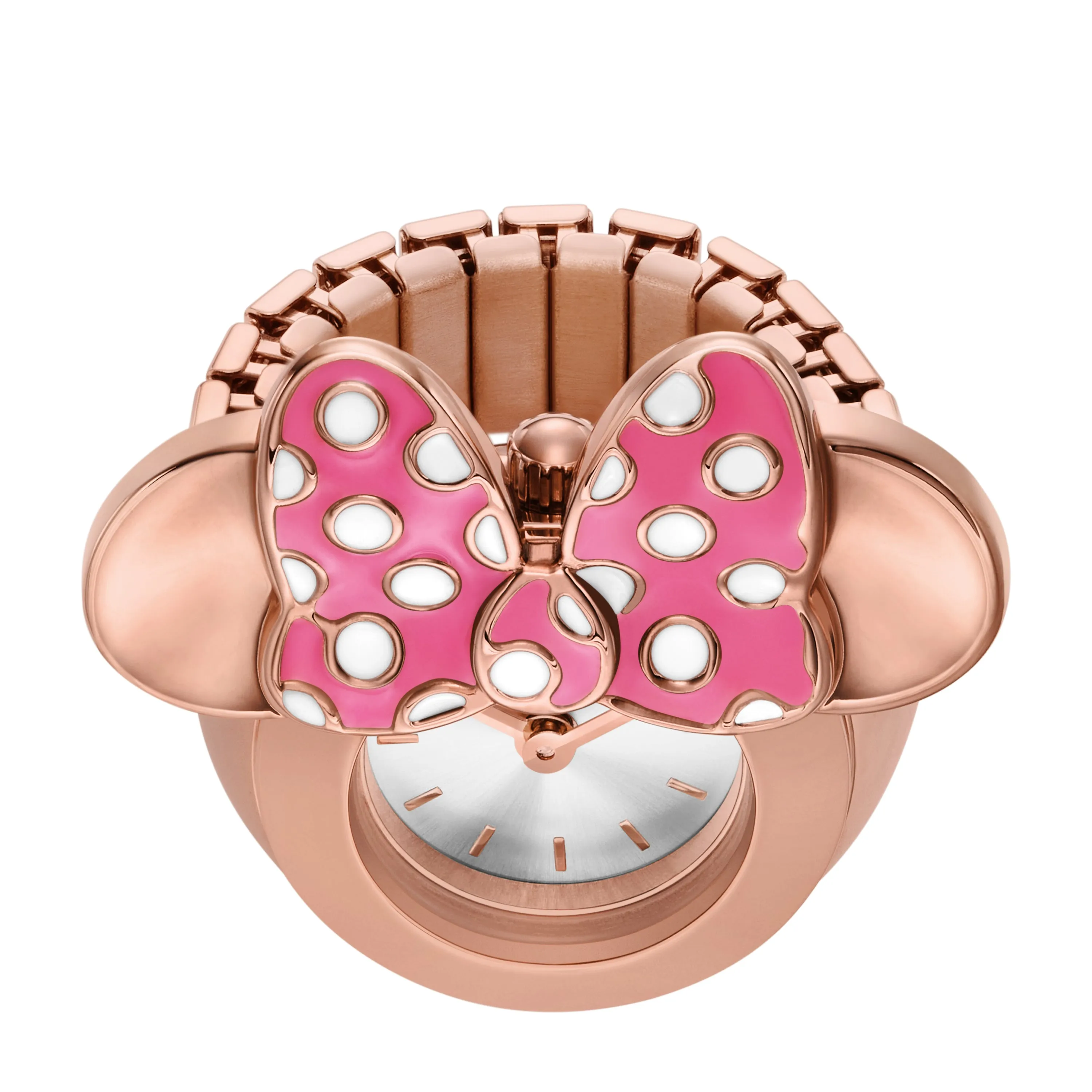 Disney Fossil Limited Edition Two-Hand Rose Gold-Tone Stainless Steel Watch Ring