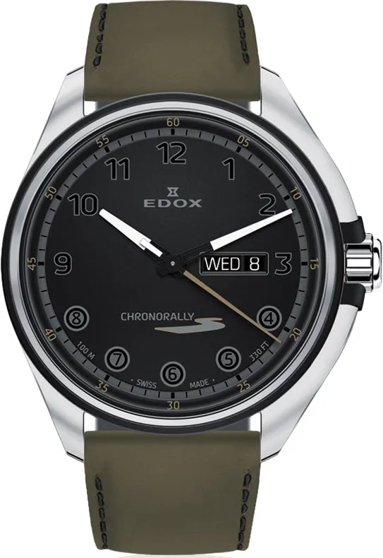 Edox Watch Chronorally S Day Date Quartz