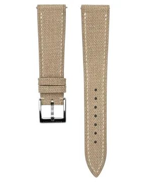 Fabric Leather Strap (Beige) Fabric Leather Strap (Beige)