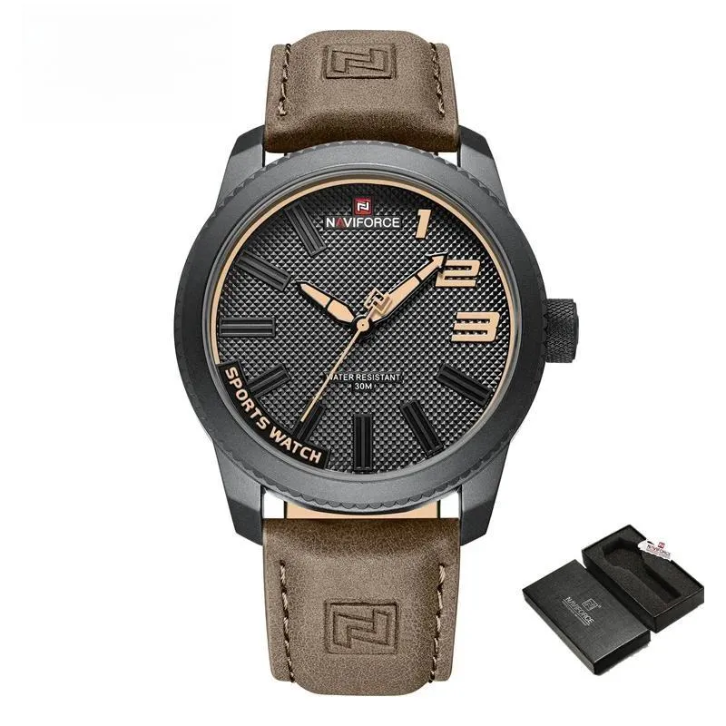 Fashion Brand New Style Men Quartz Watch Military Sports Leather Watches
