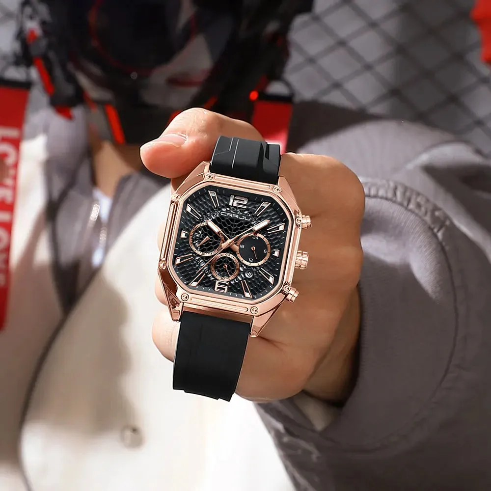 Fashion Sports Watches with Large Dials, Unique Quartz Wristwatches with Chronograph, Auto Date
