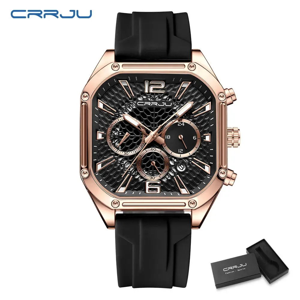 Fashion Sports Watches with Large Dials, Unique Quartz Wristwatches with Chronograph, Auto Date