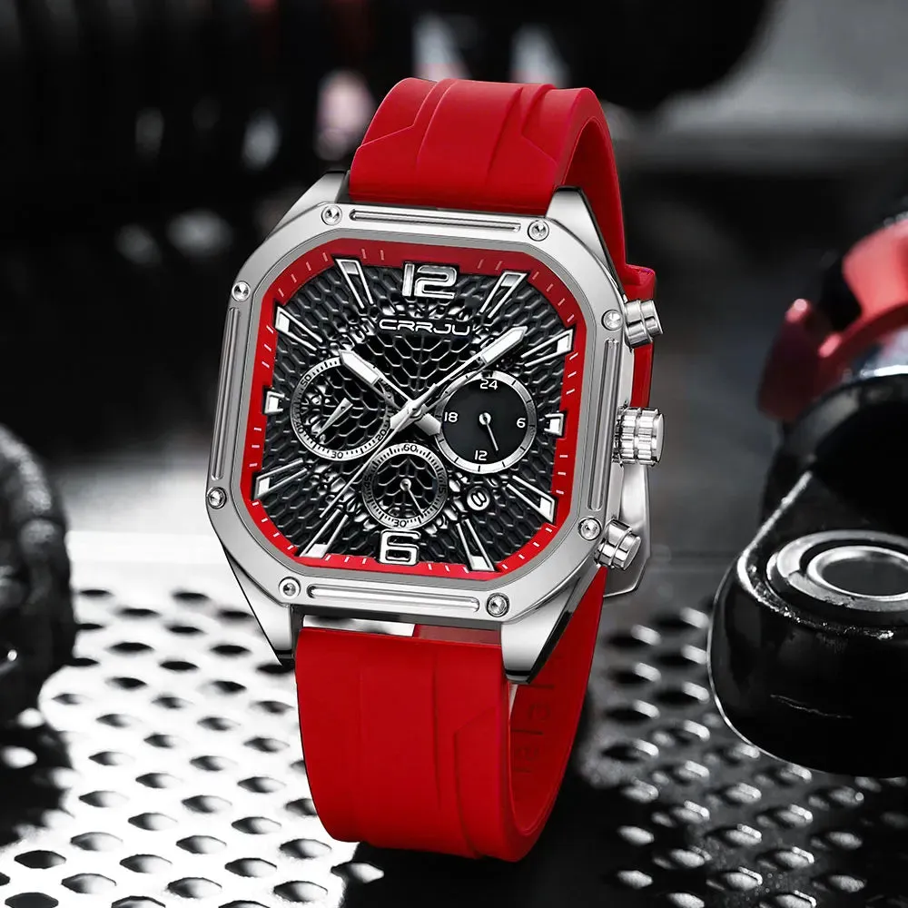 Fashion Sports Watches with Large Dials, Unique Quartz Wristwatches with Chronograph, Auto Date