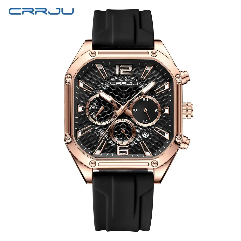 Fashion Sports Watches with Large Dials, Unique Quartz Wristwatches with Chronograph, Auto Date