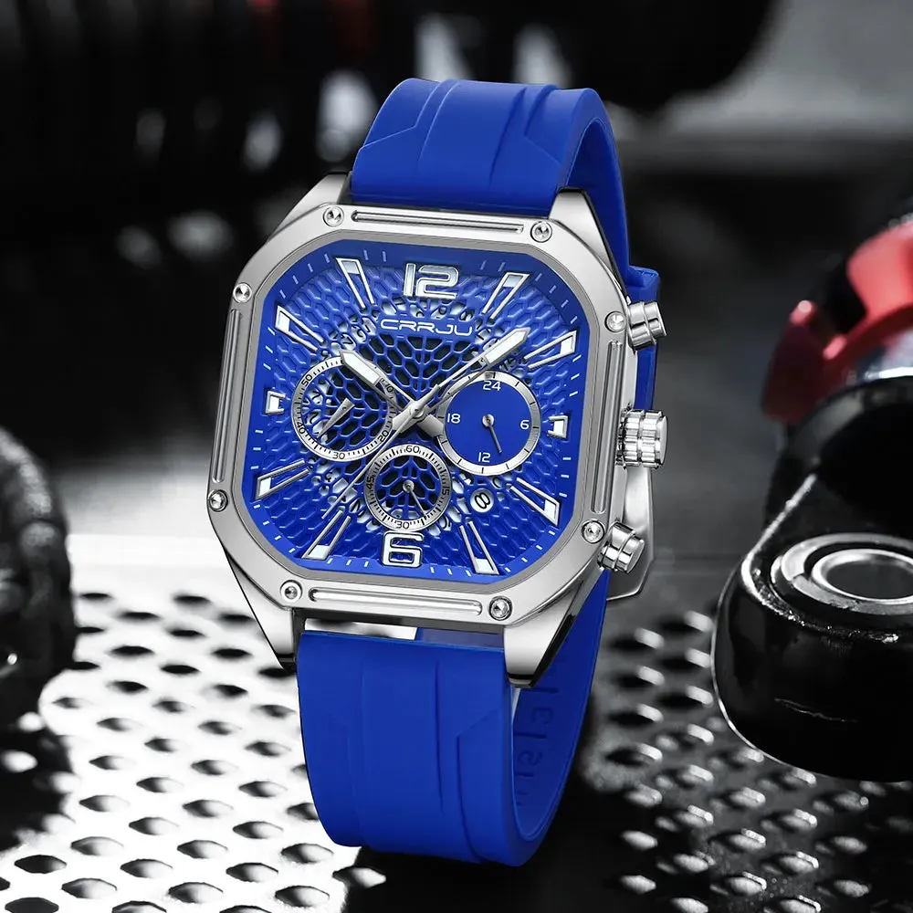 Fashion Sports Watches with Large Dials, Unique Quartz Wristwatches with Chronograph, Auto Date