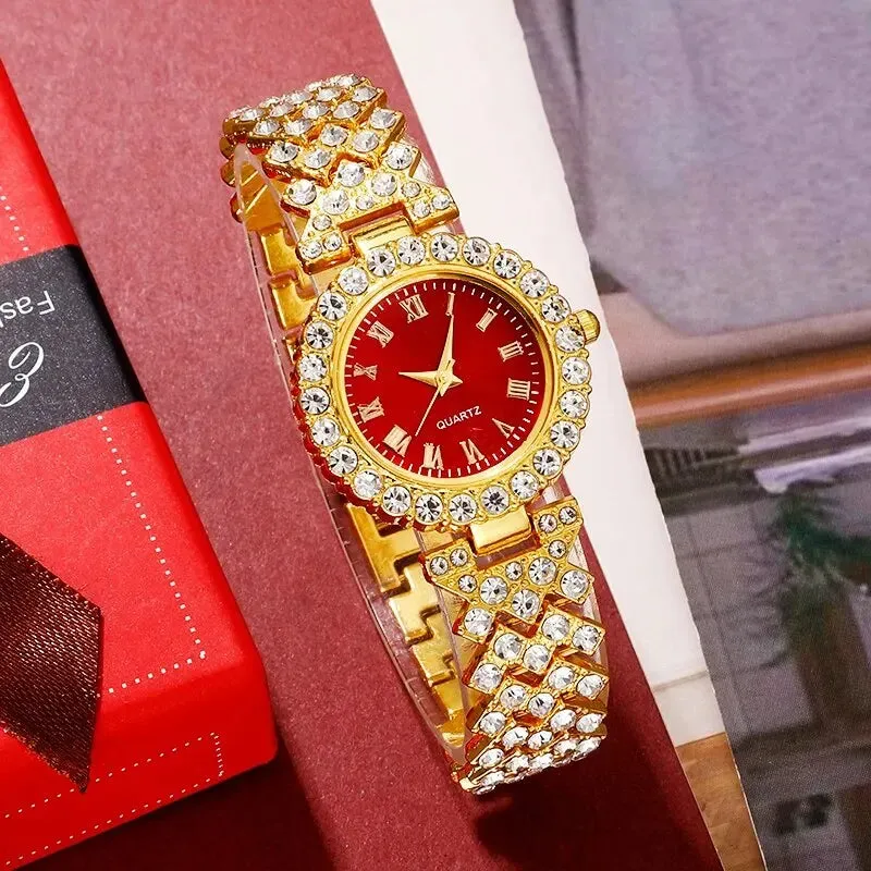 Fashion Wristwatch Casual Ladies Bracelet Watches Jewelry Set
