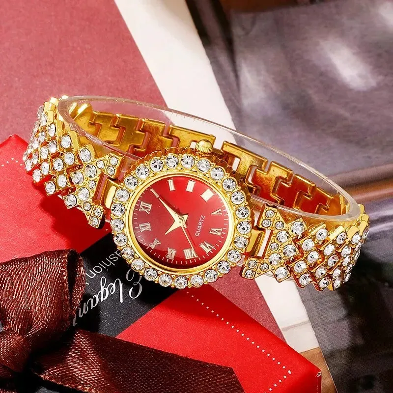 Fashion Wristwatch Casual Ladies Bracelet Watches Jewelry Set