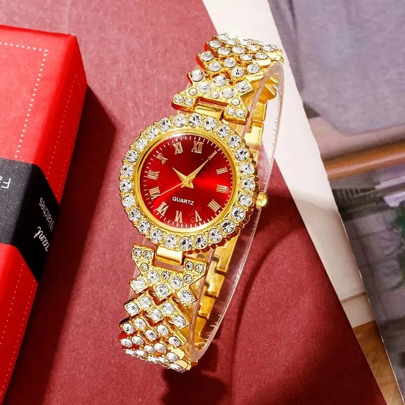 Fashion Wristwatch Casual Ladies Bracelet Watches Jewelry Set