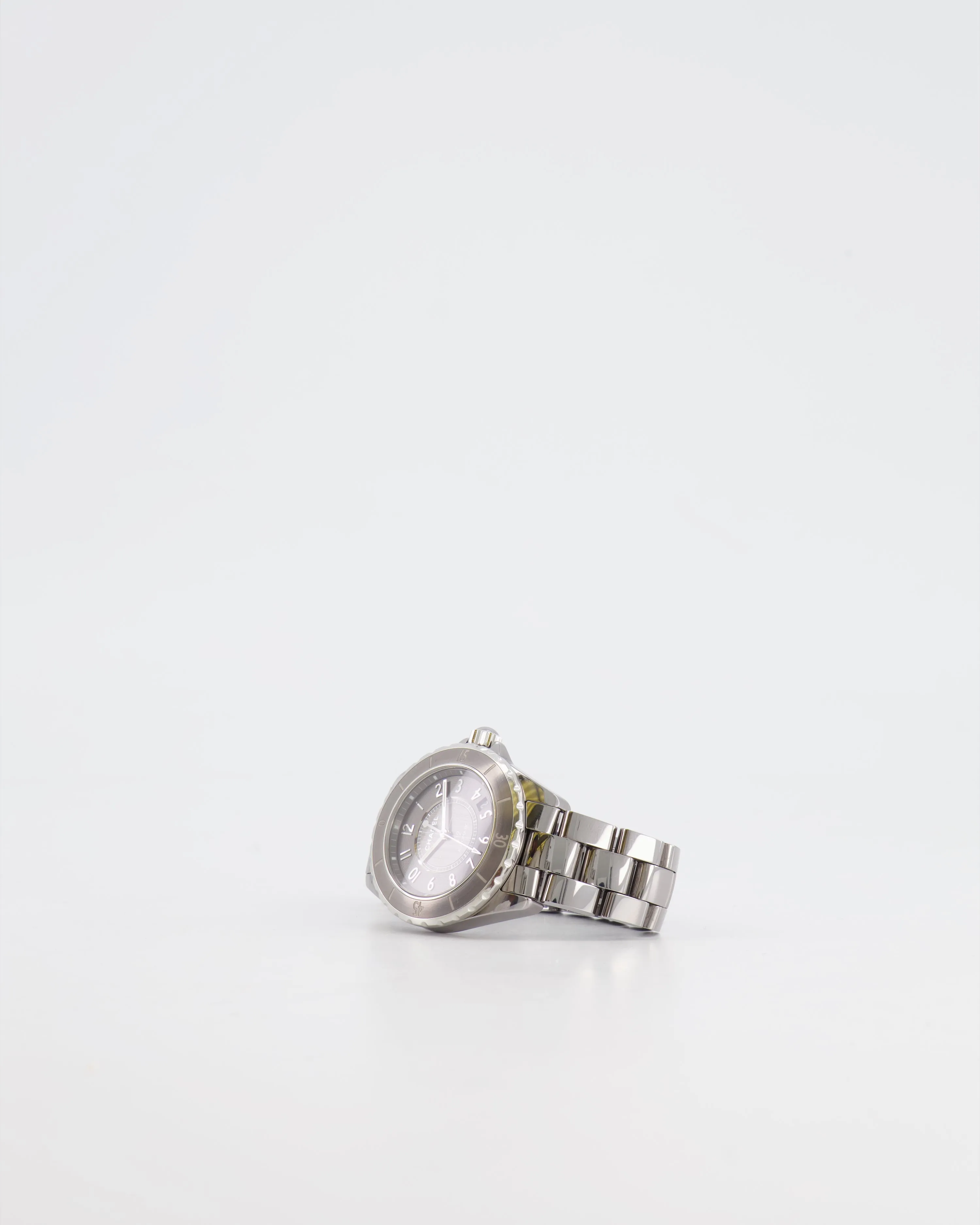 *FIRE PRICE* Chanel Silver Ceramic Steel J12 Watch 38mm
