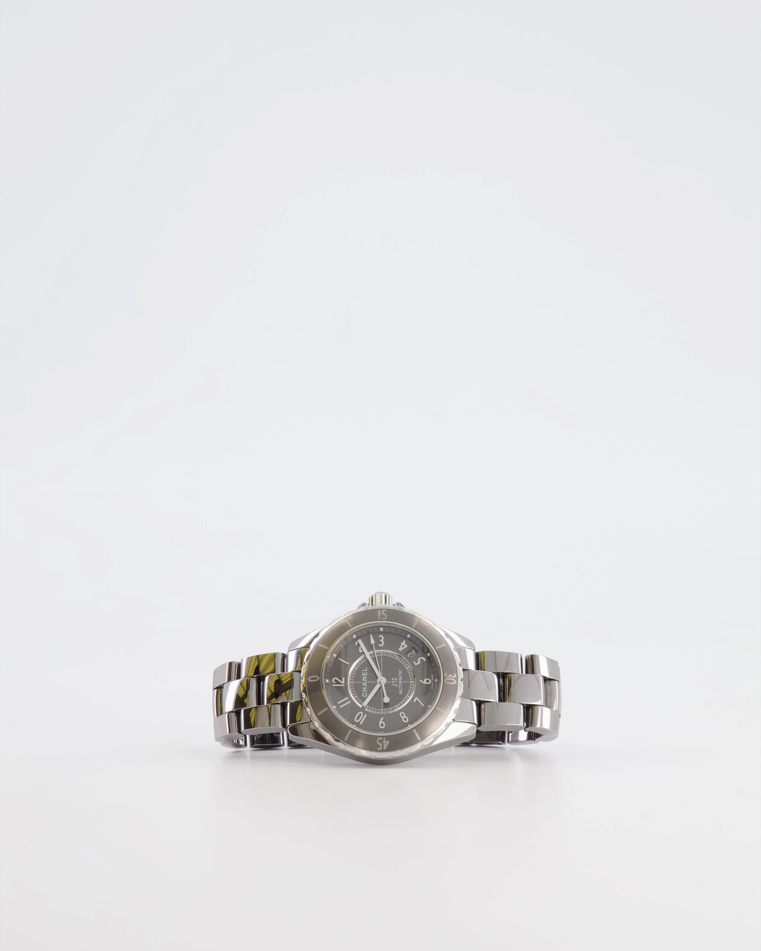 *FIRE PRICE* Chanel Silver Ceramic Steel J12 Watch 38mm