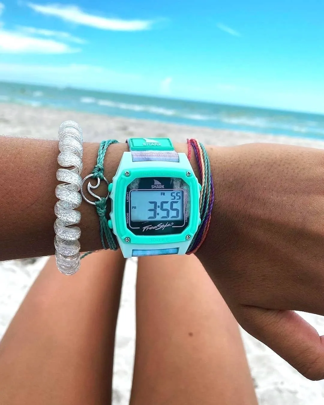 Freestyle Shark Classic Clip Tie Dye Aqua Cloud