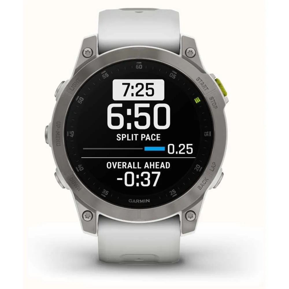 Garmin Epix Gen 2 Watch  Carrera White Titanium with Silicone Band
