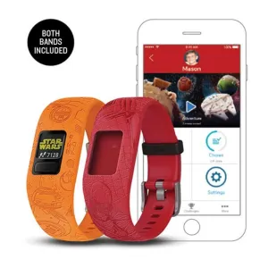 Garmin vivofit Jr 2 Kids Star Wars Light Side vs Dark Side Silicone Band Fitness/Activity Tracker Smart Watch - 010-01909-45