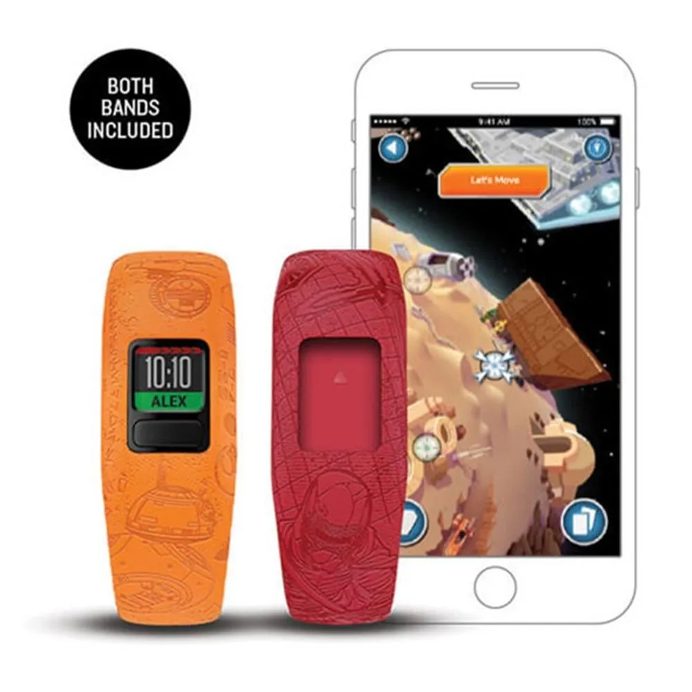 Garmin vivofit Jr 2 Kids Star Wars Light Side vs Dark Side Silicone Band Fitness/Activity Tracker Smart Watch - 010-01909-45