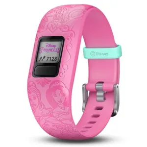 Garmin Vívofit Jr 2 Kids Pink Silicone Band Fitness/activity Tracker Disney Princess Smart Watch - 010-01909-33