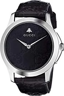 Gucci Quartz Leather Casual Black