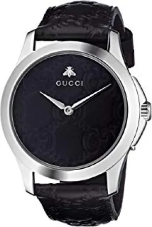 Gucci Quartz Leather Casual Black