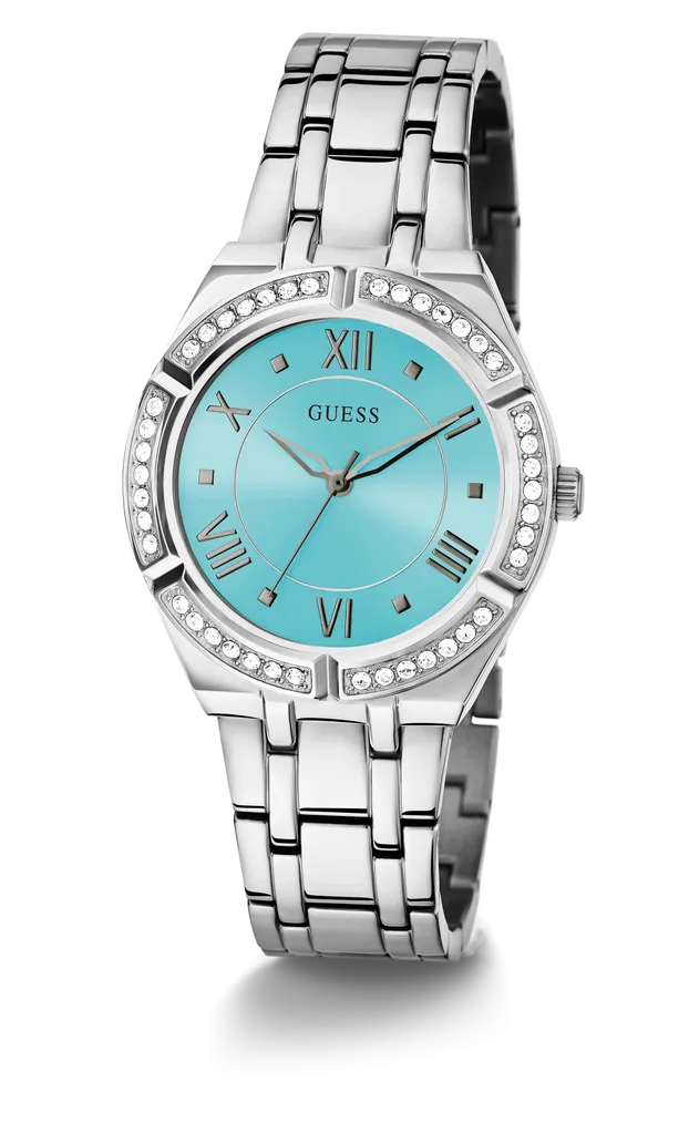 Guess Silver Cosmo Blue Dial Women's Watch GW0033L7