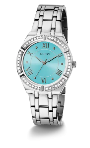 Guess Silver Cosmo Blue Dial Women's Watch GW0033L7