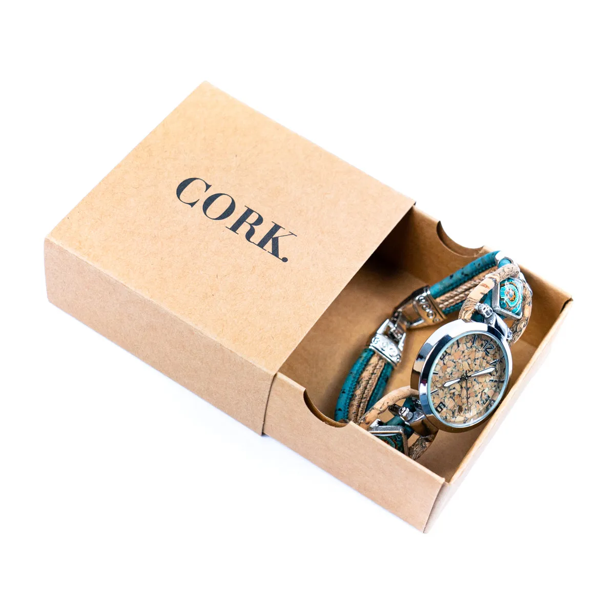 Handmade cork watch for women DIY-022-WITH BOX