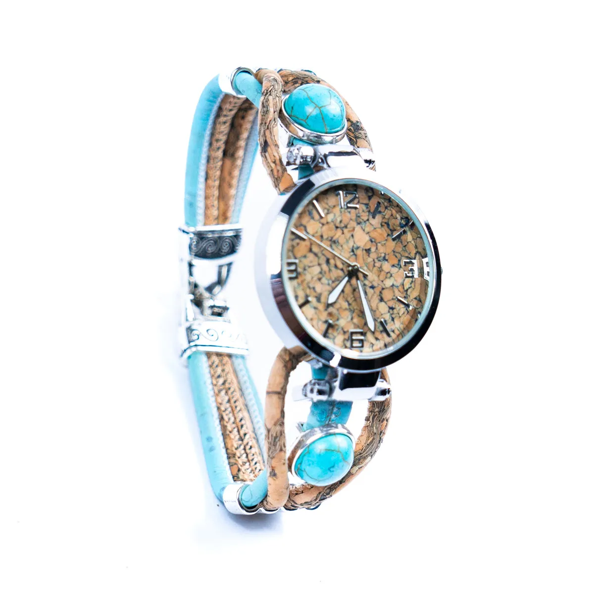 Handmade cork watch for women WA-189 WITH BOX