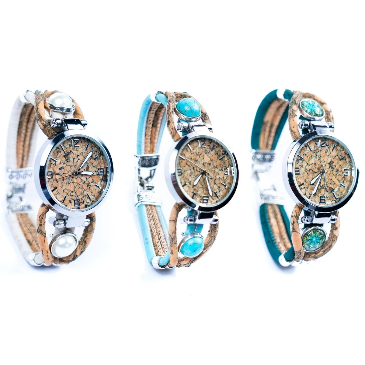 Handmade cork watch for women WA-189 WITH BOX