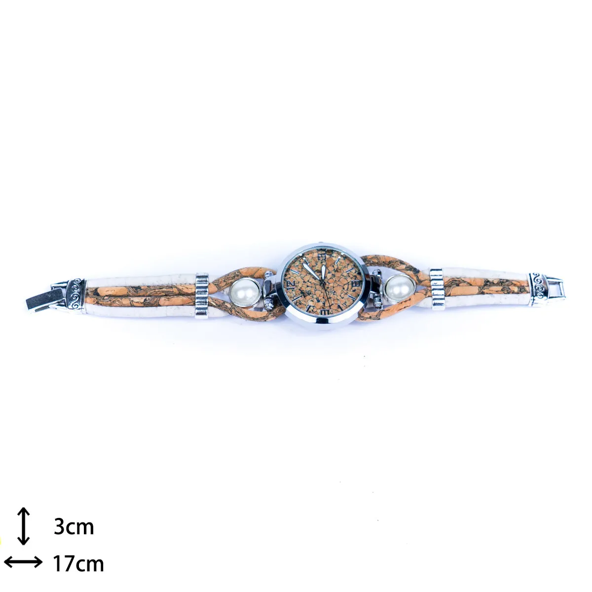 Handmade cork watch for women WA-189 WITH BOX