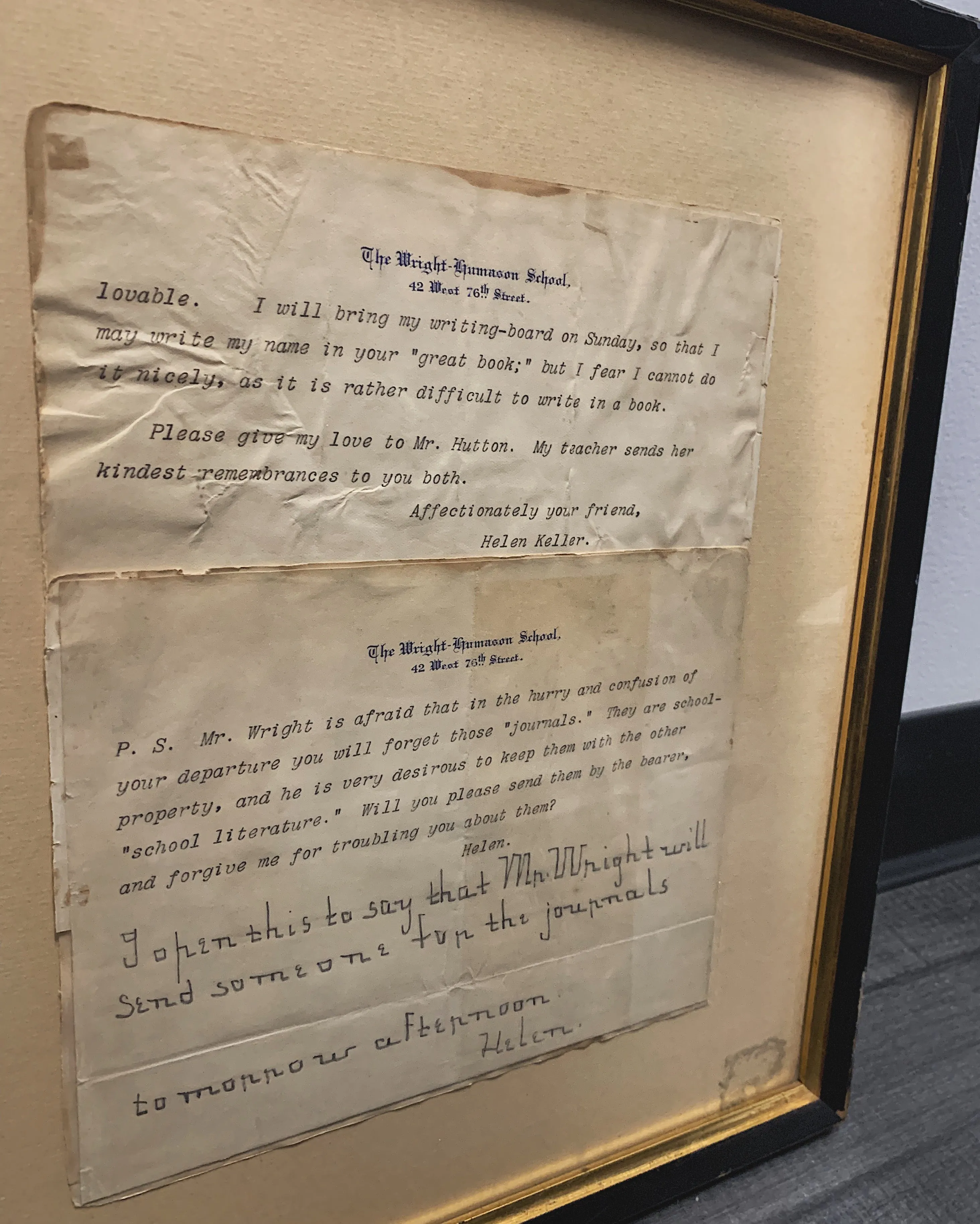 ''Hellen Keller''  Rare Unique Typed and Signed Letter - $20K APR w/ CoA!