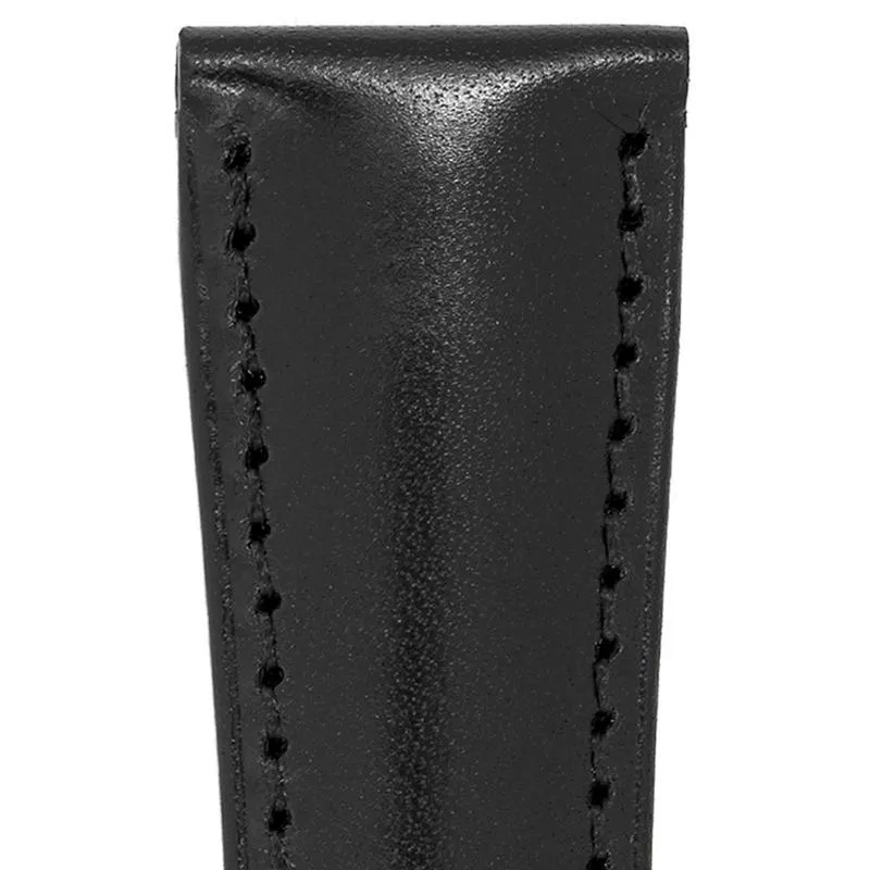 Hirsch SIENA Tuscan Leather Watch Strap in BLACK