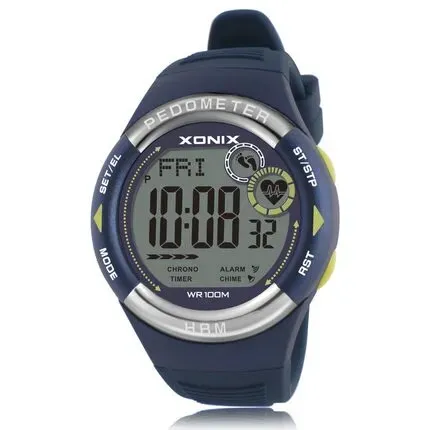 Hot!! Pedometer Heart Rate Monitor Calories BMI Men Sports Watches Waterproof 100m Women Digital Watch Running Diving Wristwatch