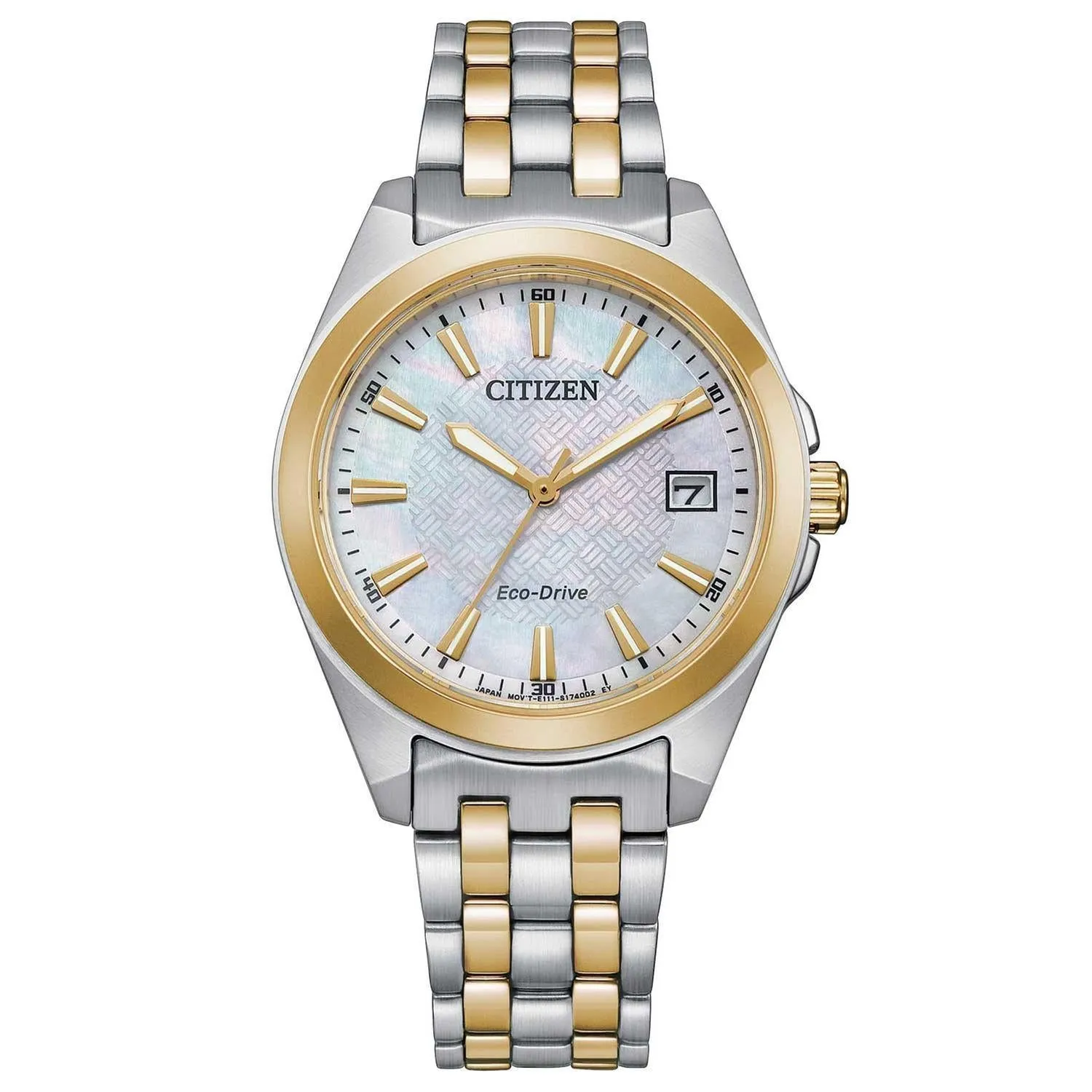 Ladies' Citizen Eco-Drive Corso Two-Tone Mother-of-Pearl Dial Watch | 33mm | EO1224-54D