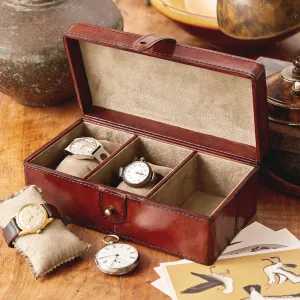 Leather Watch & Jewellery Storage Box