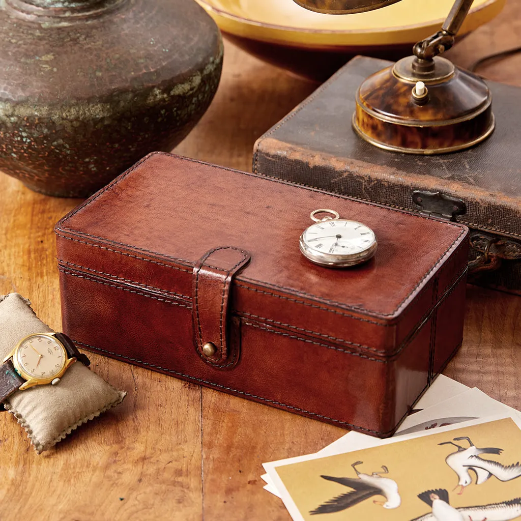 Leather Watch & Jewellery Storage Box