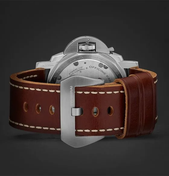 Luminor 1950 Hand-Wound 47mm Stainless Steel and Leather Watch