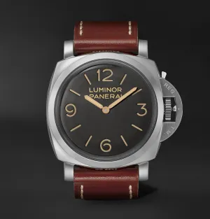Luminor 1950 Hand-Wound 47mm Stainless Steel and Leather Watch