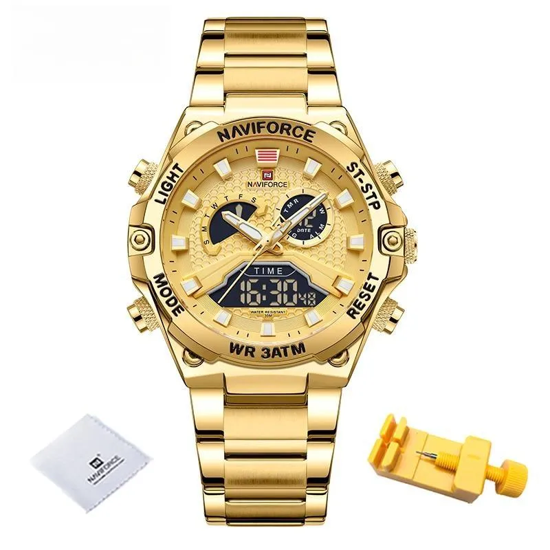 Luxury Brand  New Design Wrist Watches for Men LCD Display Luminous Man Watch