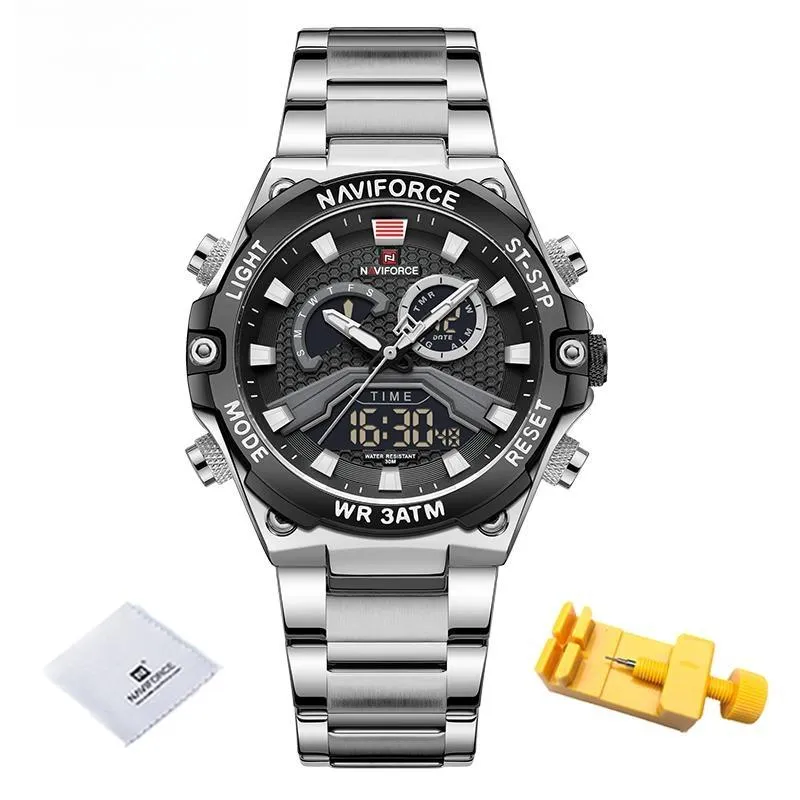 Luxury Brand  New Design Wrist Watches for Men LCD Display Luminous Man Watch