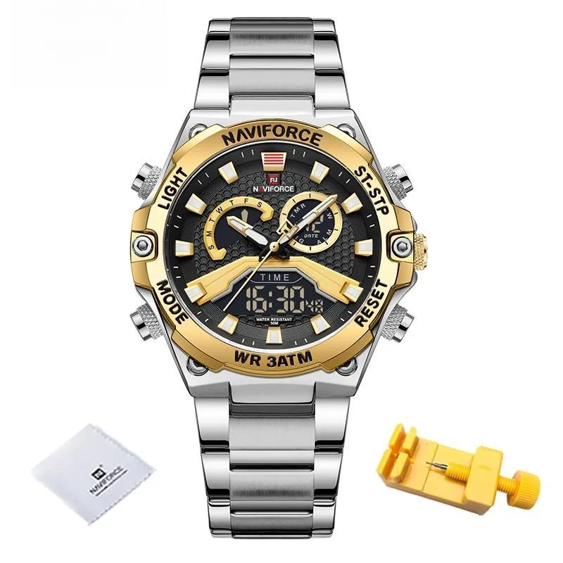 Luxury Brand  New Design Wrist Watches for Men LCD Display Luminous Man Watch