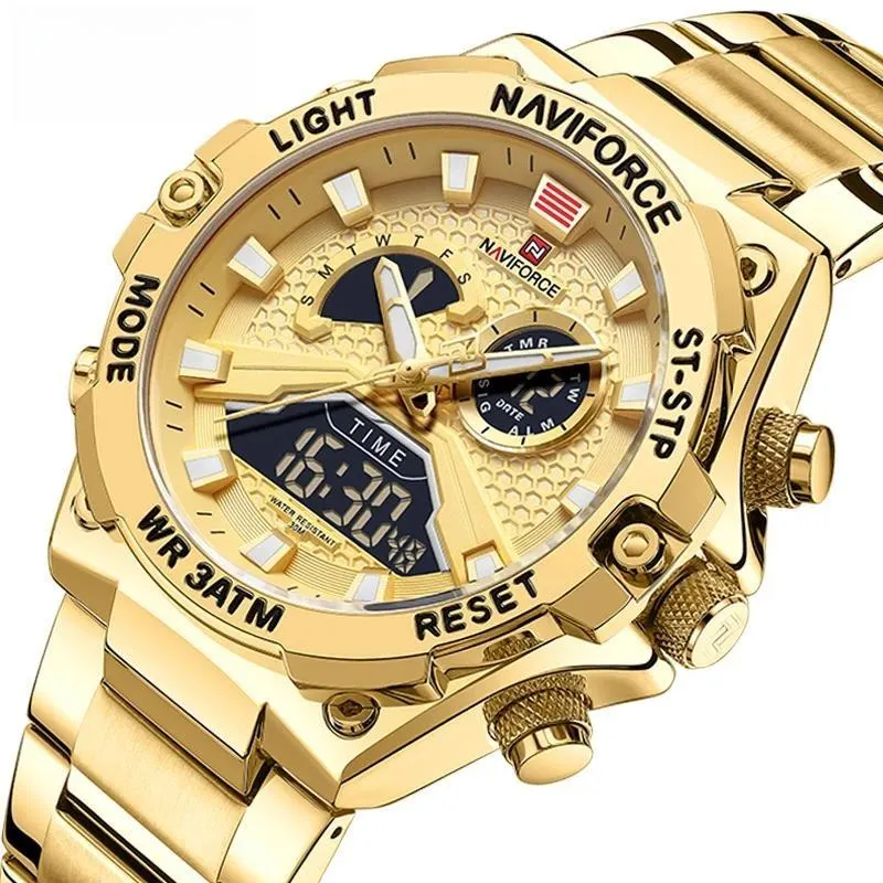 Luxury Brand  New Design Wrist Watches for Men LCD Display Luminous Man Watch