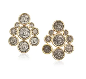 Marina B 'Donatella' 18K Gold Metal Disc Coin Earclips ASC5435