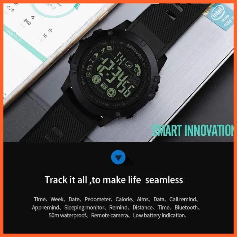 Mens Sports Smartwatch Monitoring Smart Watch For Ios And Android | Gravity Sensor Waterproof Digital Watches