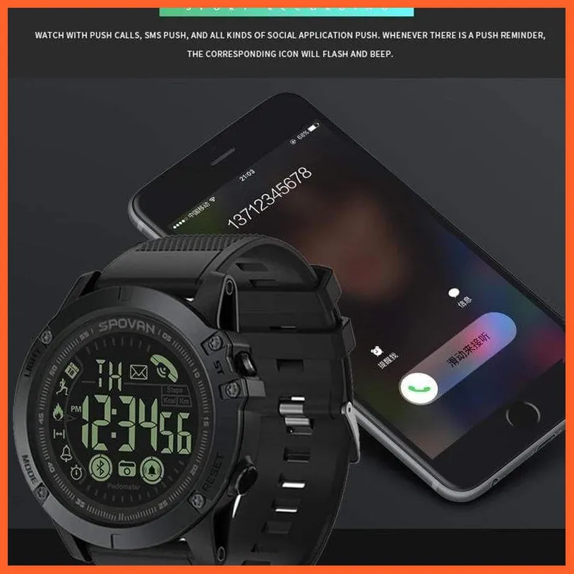 Mens Sports Smartwatch Monitoring Smart Watch For Ios And Android | Gravity Sensor Waterproof Digital Watches