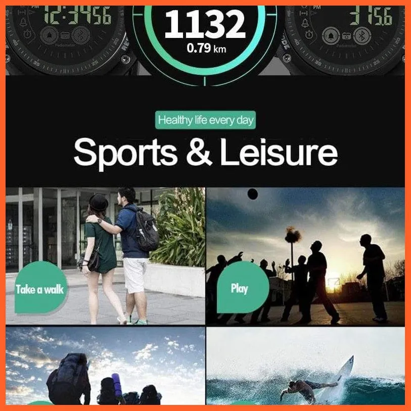 Mens Sports Smartwatch Monitoring Smart Watch For Ios And Android | Gravity Sensor Waterproof Digital Watches