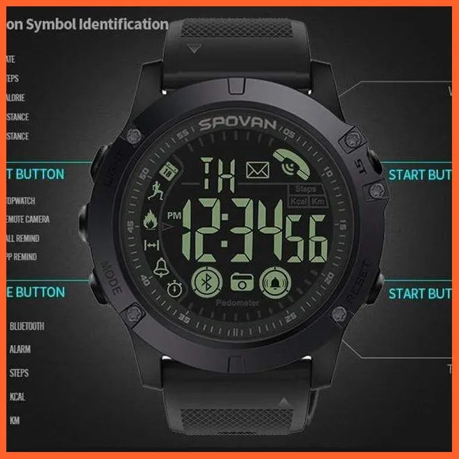 Mens Sports Smartwatch Monitoring Smart Watch For Ios And Android | Gravity Sensor Waterproof Digital Watches