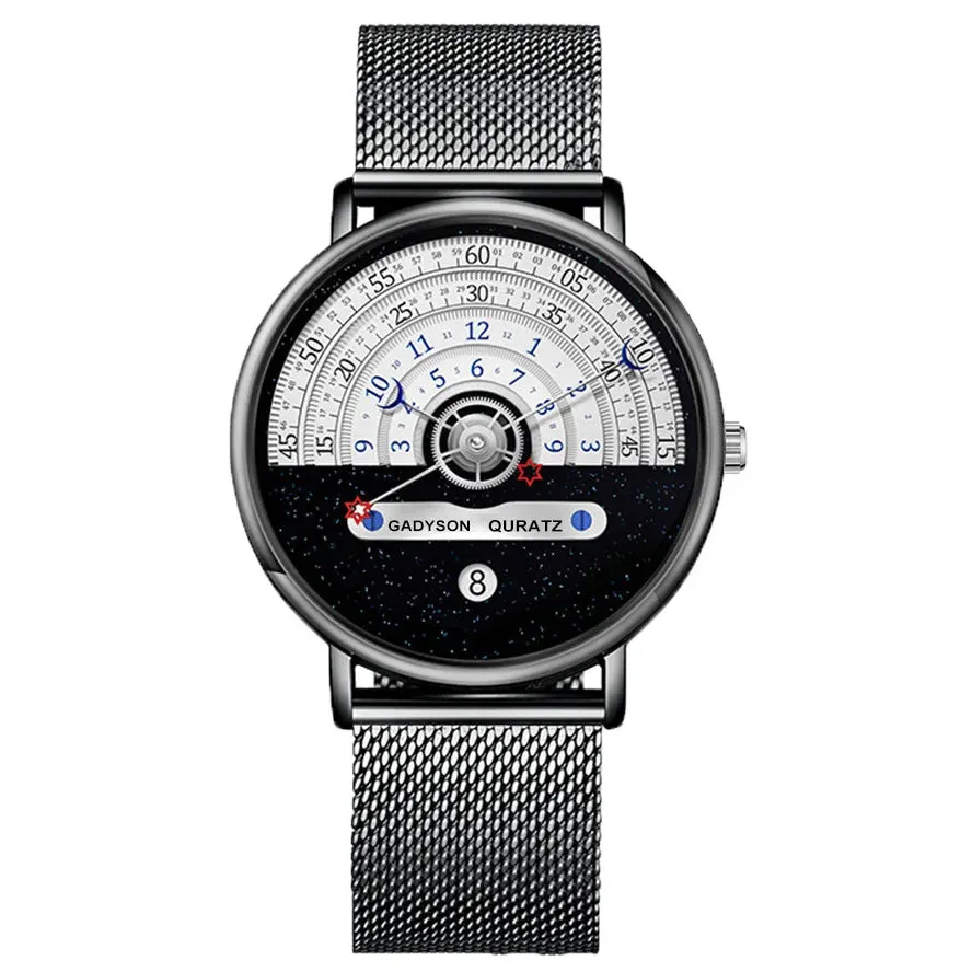 Men's Starry Sky Creativity Casual Quartz Calendar Watch