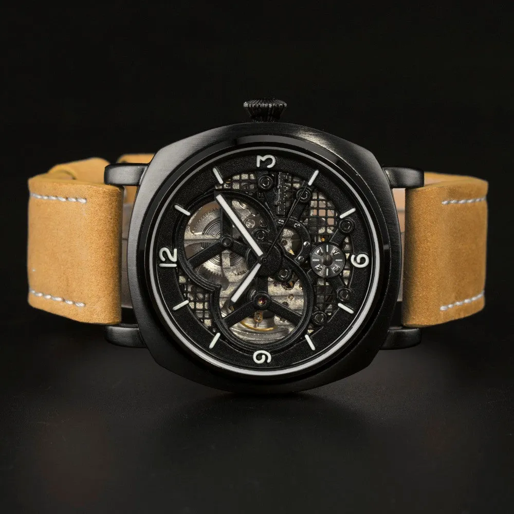 Mens Watches Automatic Mechanical Mens Watch Luminous Luxury Brand Wrist Watch Leather Strap Classic Relogio Hombres